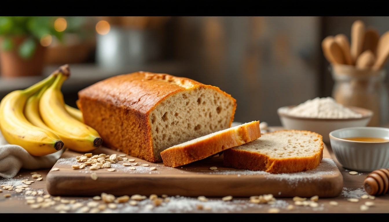 découvrez notre recette facile et moelleuse de banana bread healthy, sans beurre, idéale pour un goûter sain et gourmand.