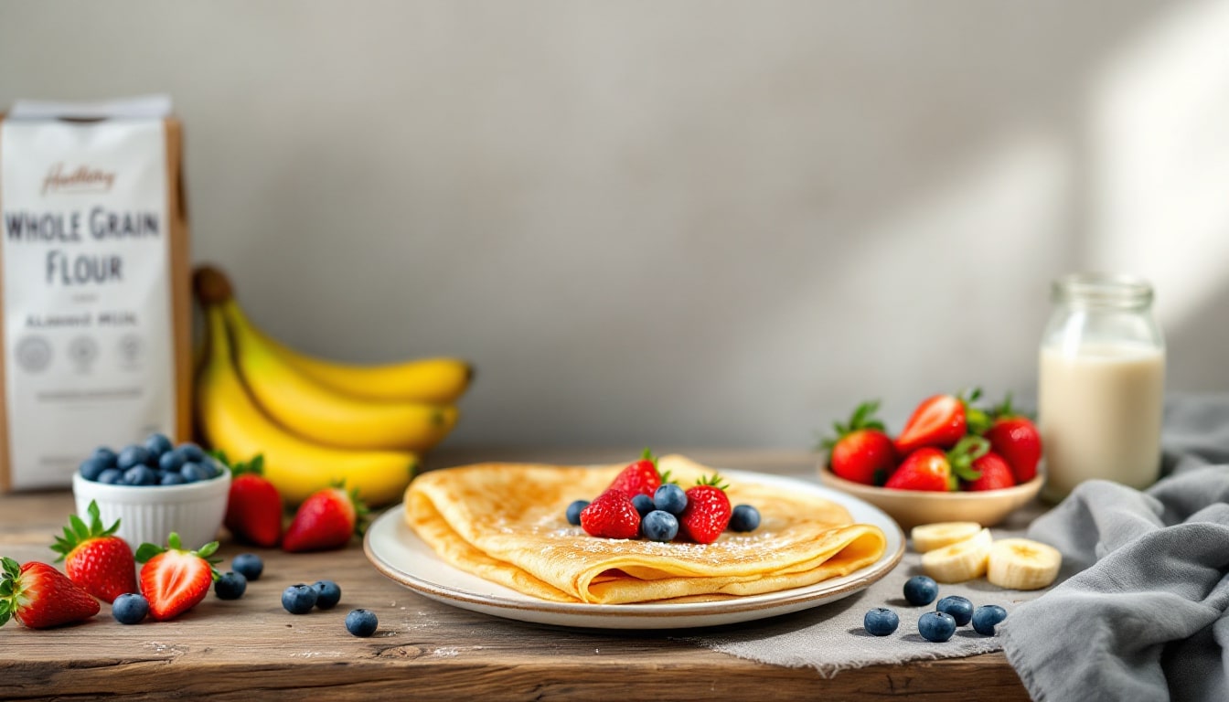 découvrez une recette facile de crêpe healthy avec des ingrédients naturels pour une version légère et savoureuse, parfaite pour une alimentation équilibrée.