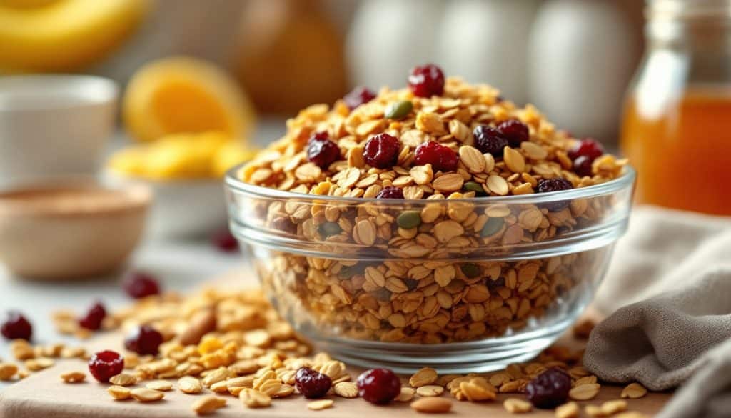 découvrez une recette de granola maison healthy, facile et rapide à préparer pour un petit déjeuner gourmand et équilibré.